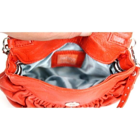 Latico SOFT RED GENUINE LEATHER STUDDED X-BODY SHOULDER BAG HANDBAG CLUTCH PURSE - Picture 11 of 16